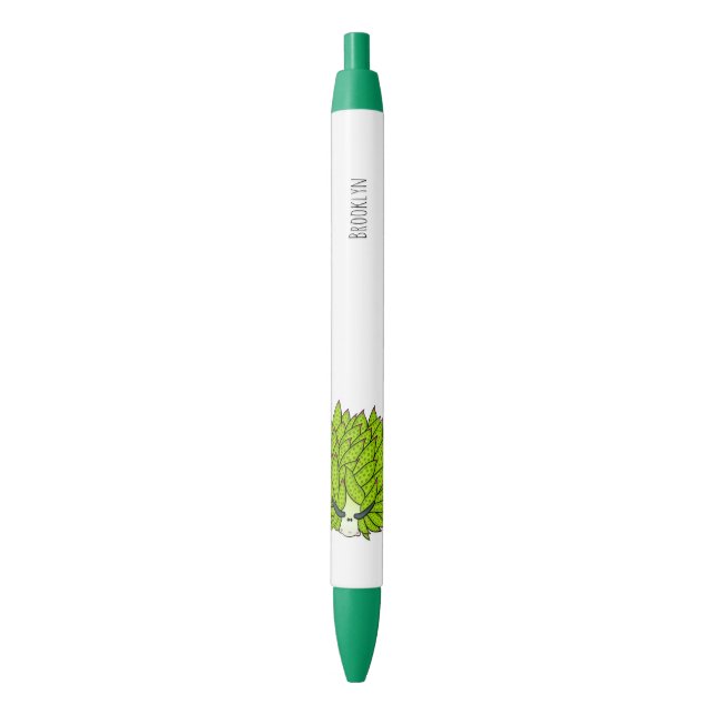 Leaf slug cartoon illustration  black ink pen (Front Vertical)
