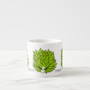 Leaf slug cartoon illustration espresso cup