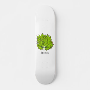 Leaf slug cartoon illustration skateboard
