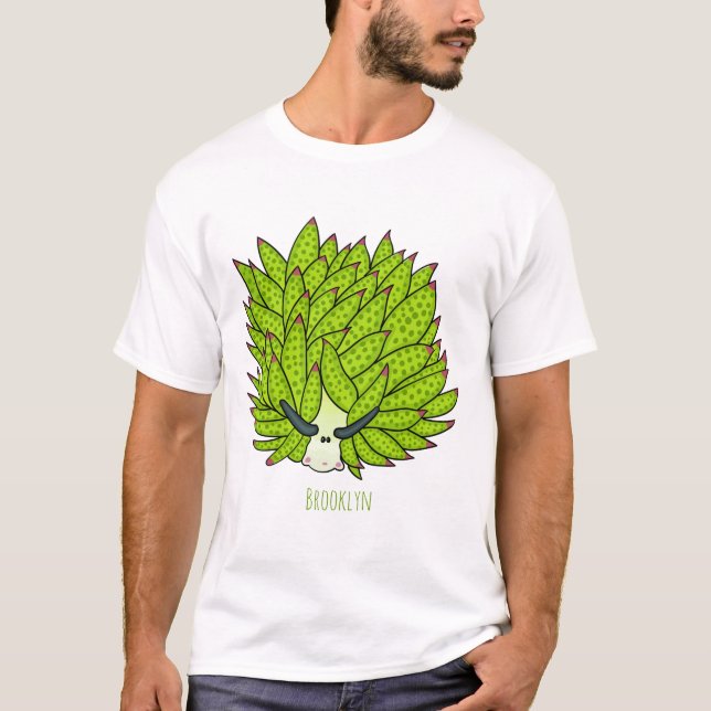 Leaf slug cartoon illustration T-Shirt (Front)