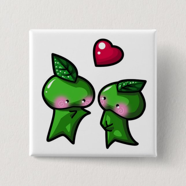 Leaf Sprite 15 Cm Square Badge (Front)