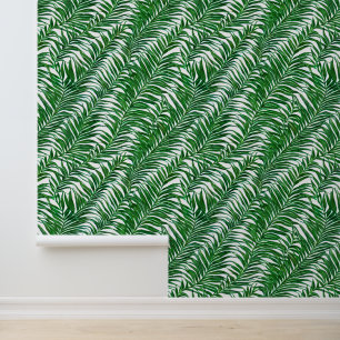 Leaf tendrils pattern botanical jungle tropical wallpaper
