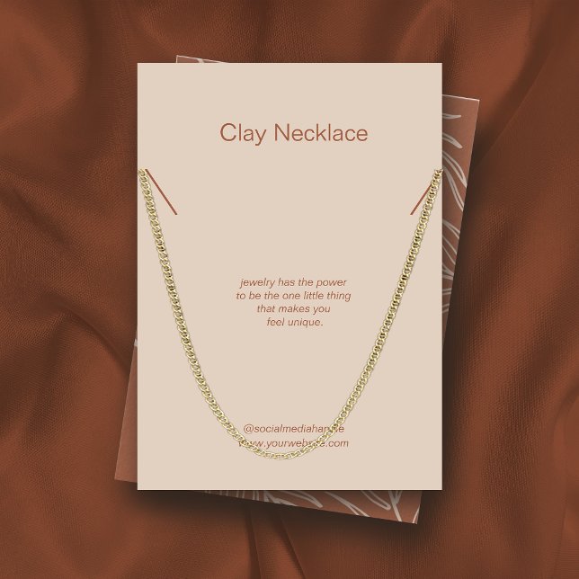Leaf Terracotta Jewellery Necklace Display Card (Creator Uploaded)