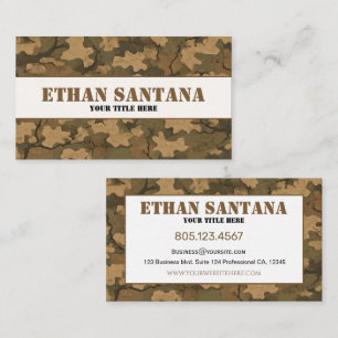 Leaf Texture Camouflage Business Card