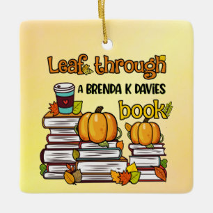 Leaf Through A Brenda K Davies Book Ceramic Ornament