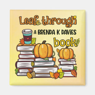 Leaf Through A Brenda K Davies Book Magnet