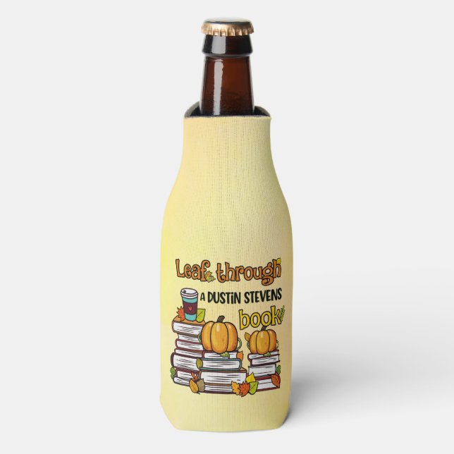 Leaf Through A Dustin Stevens Book Bottle Cooler (Bottle Front)