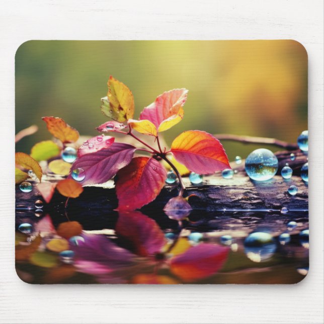 Leaf Tranquil Peaceful Nature Serene  Mouse Mat (Front)