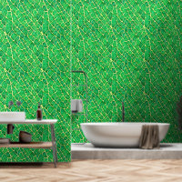 Leaf vein variegated forest seamless pattern