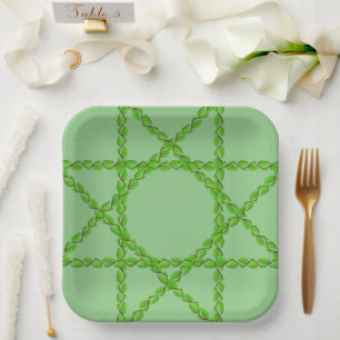 Leaf Vine Border by Kenneth Yoncich Paper Plate