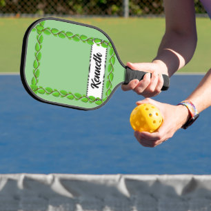 Leaf Vine Border by Kenneth Yoncich Pickleball Paddle