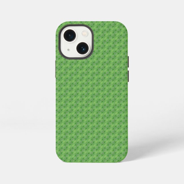 Leaf with water drops pattern iPhone case (Back)