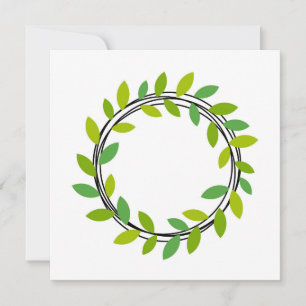 Leaf wreath card