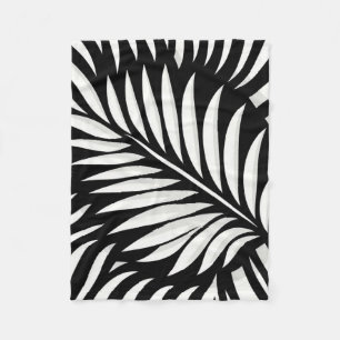 Leaf Zebra Stripes style Fleece Blanket