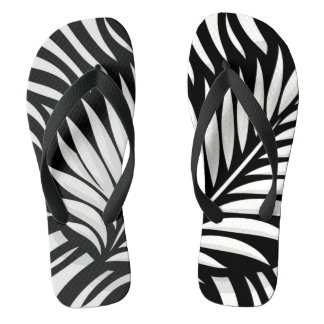 Leaf Zebra Stripes style Flip Flops