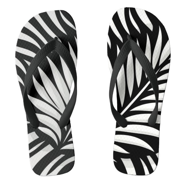 Leaf Zebra Stripes style  Flip Flops (Footbed)