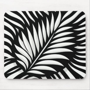 Leaf Zebra Stripes style Mouse Mat
