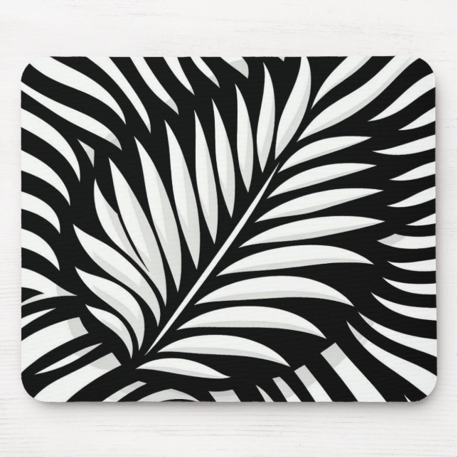Leaf Zebra Stripes style  Mouse Mat (Front)