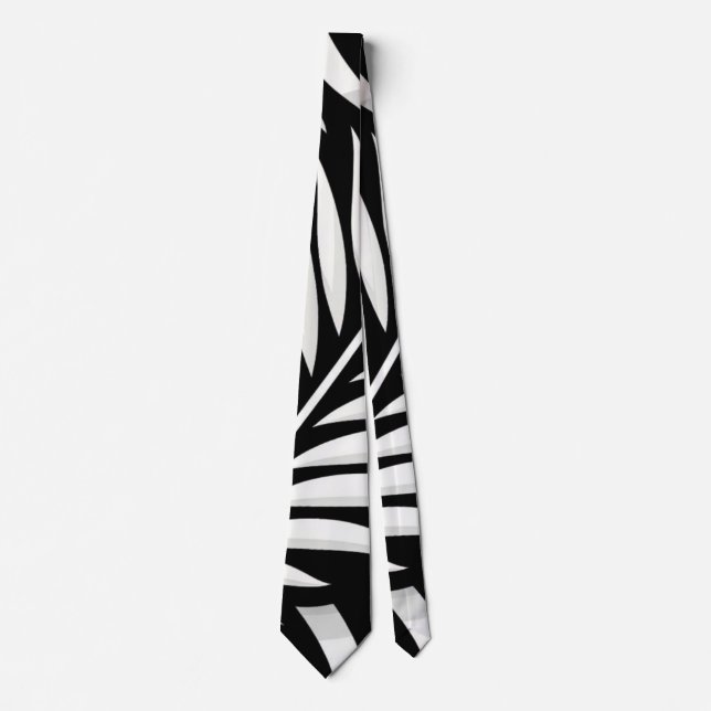 Leaf Zebra Stripes style  Tie (Front)