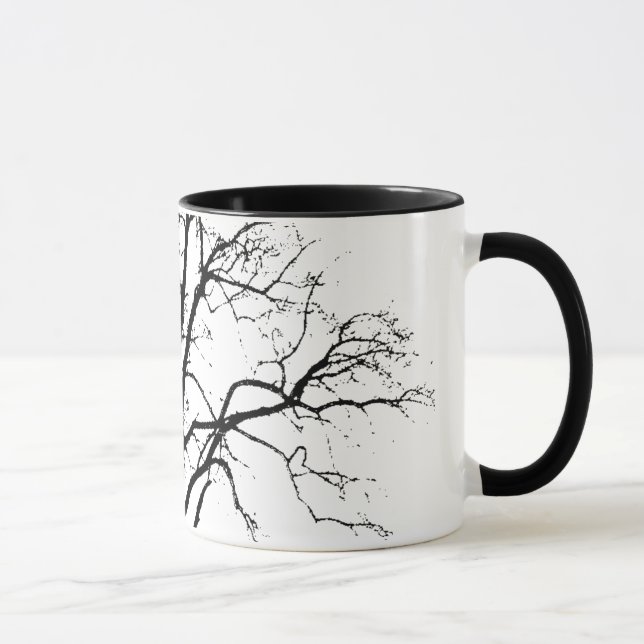 Leafless Tree In Winter Silhouette Mug (Right)