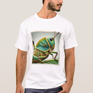 Leafrolling grasshopper 050824IREF238 - Watercolor T-Shirt