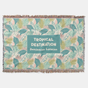 Leafs Pattern custom text Throw Blanket