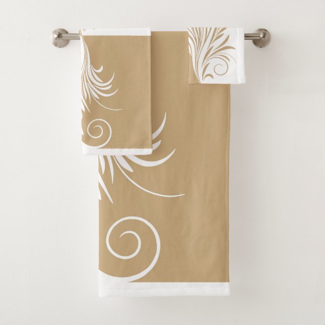 Leafy 9 bath towel set (Insitu)