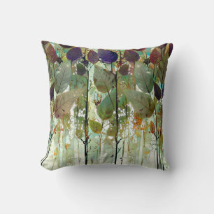 Leafy abstract forest  cushion