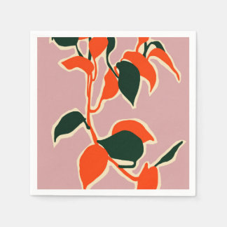 Leafy Abstraction Napkin