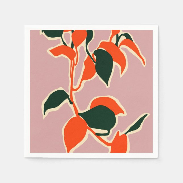 Leafy Abstraction Napkin (Front)