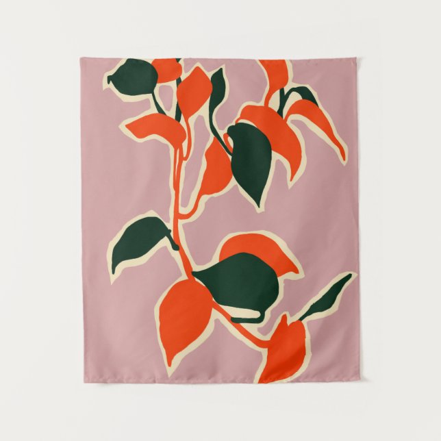 Leafy Abstraction Tapestry (Front)