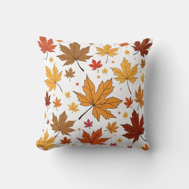 Leafy Autumn Dreams Pillow (Front)