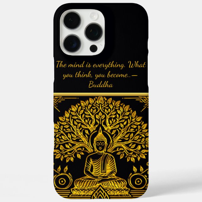Leafy Backdrop for Golden Buddha Case-Mate iPhone Case (Back)