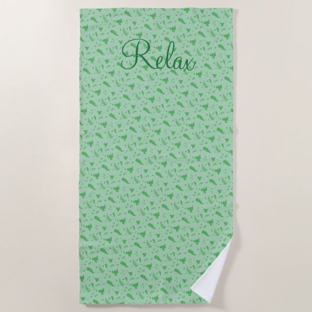 Leafy Beach Towel (Front)