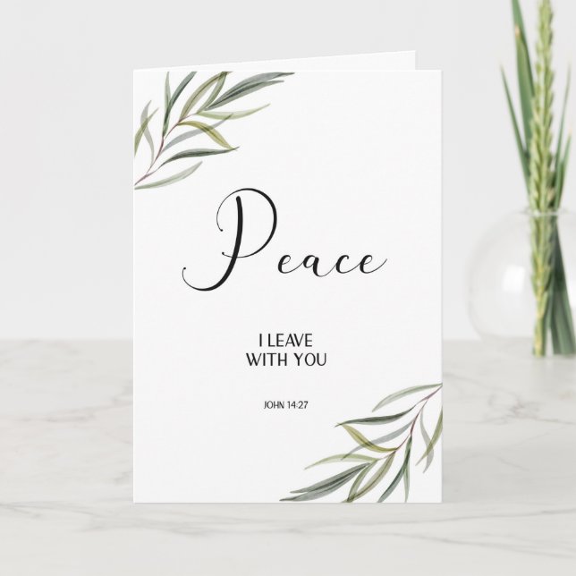 Leafy Bible Verse Thank you Folded card (Front)