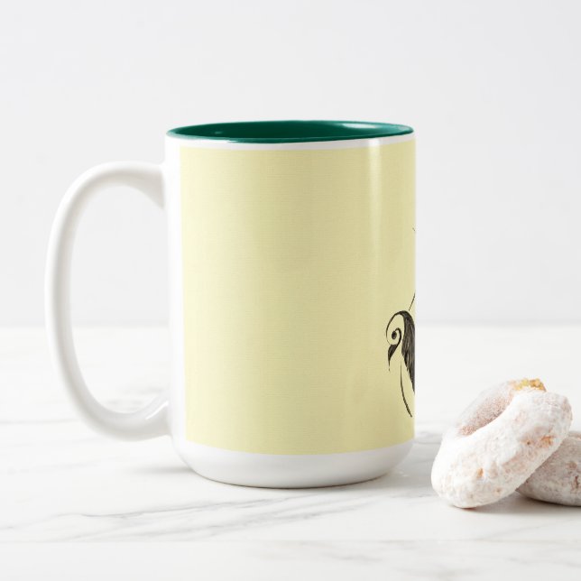 Leafy bird mug (With Donut)