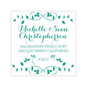 Leafy Border Self-Inking Return Address Stamp