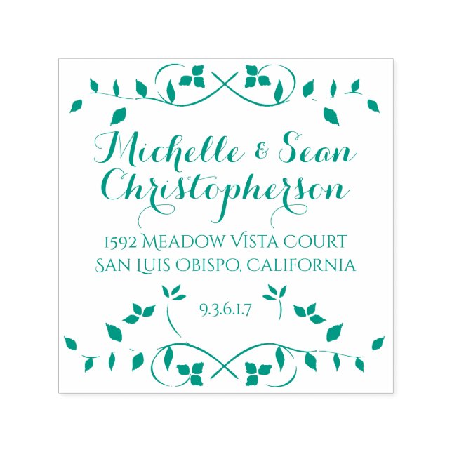 Leafy Border Self-Inking Return Address Stamp (Design)