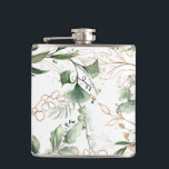 Leafy Botanical Eucalyptus Elegant Greenery Branch Hip Flask<br><div class="desc">Leafy Botanical Eucalyptus Elegant Greenery Branch Groomsmen Flask. This will be part of suite.

#pampasgrass
#junglewedding
#jungleinvitation
#coralwedding
#weddingmenu
#desertwedding
#lasvegaswedding
#terracottawedding
#peachwedding
#pampasweddingmenu
#pampas
#terracotta
#coral
#peach
#naturalwedding
#driedgrass
#driedpampas
#wabisabiwedding
#naturewedding</div>