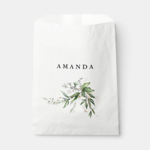 Leafy Botanical Eucalyptus Modern Greenery Branch Favour Bags