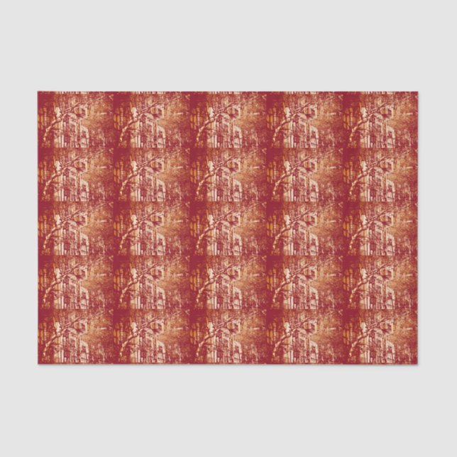 Leafy Brownstone sepia altered photo tissue paper (Front)