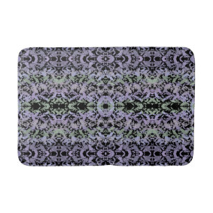 Leafy Creeping Vine Drawing Pattern With Pastels Bath Mat