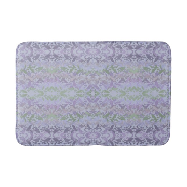 Leafy Creeping Vine Drawing Pattern With Pastels Bath Mat (Front)