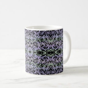 Leafy Creeping Vine Drawing Pattern With Pastels Coffee Mug