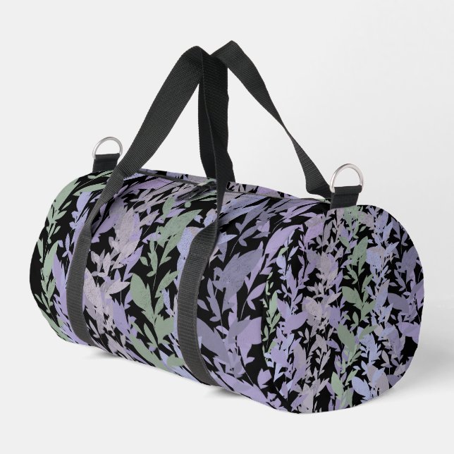 Leafy Creeping Vine Drawing Pattern With Pastels Duffle Bag (Left Corner)