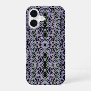 Leafy Creeping Vine Drawing Pattern With Pastels iPhone 16 Case