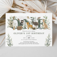 Leafy Eucalyptus Australian Animals 1st Birthday