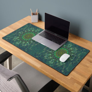 Leafy floral square stick puzzle parameterisation desk mat
