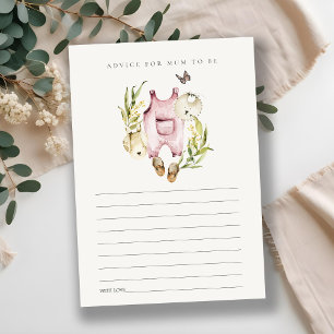 Leafy Foliage Clothes Advice for Mum Baby Shower Enclosure Card