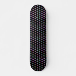 Leafy galaxy print skateboard
